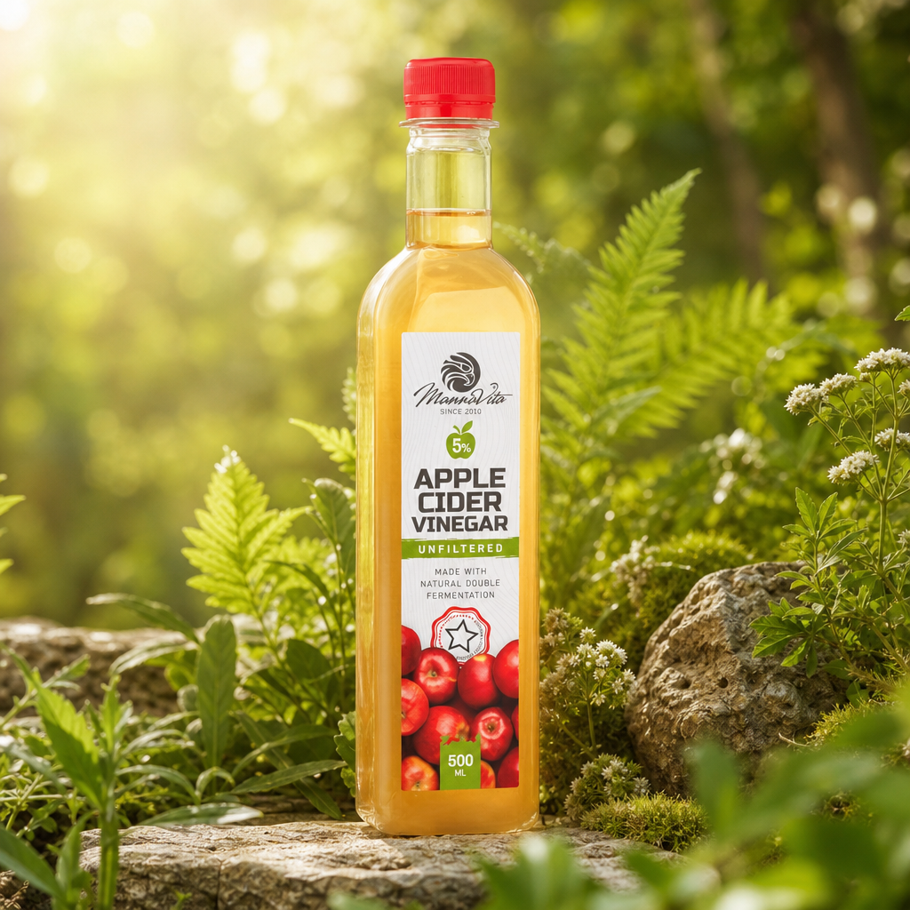 Mannavita nefiltrirani Jabolčni Kis z dvojno fermentacijo • 500 ml