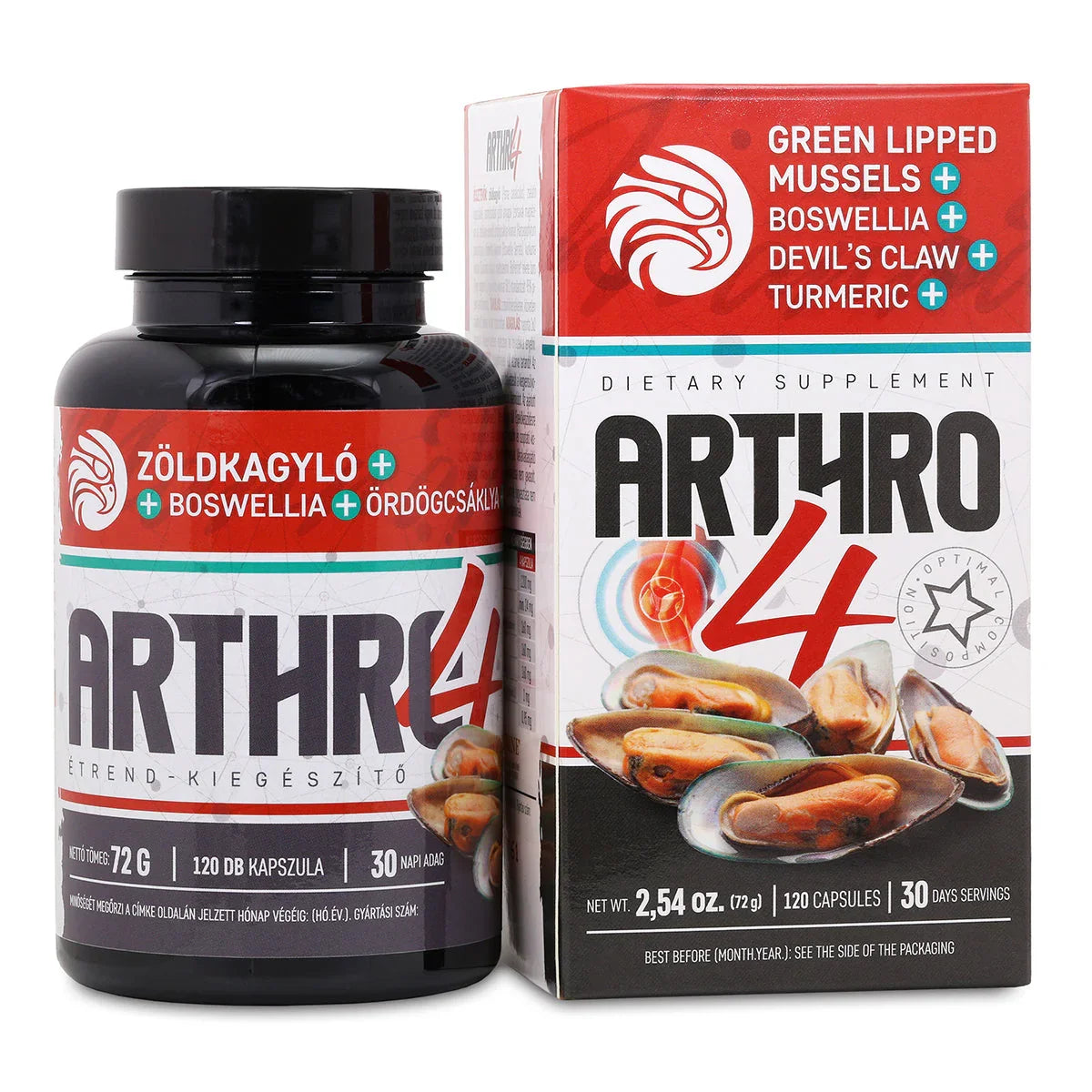 ARTHRO4 • Joint + cartilage complex • with Green-lipped mussel • 120 capsules - Mannavita