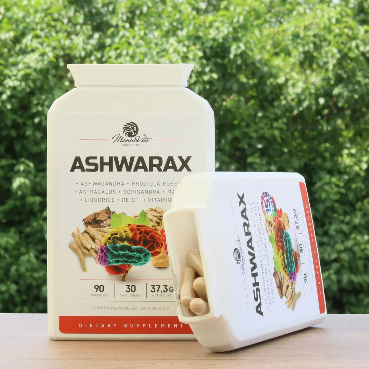 Ashwarax for anxiety, panic & insomnia relief • 90 capsules - Mannavita