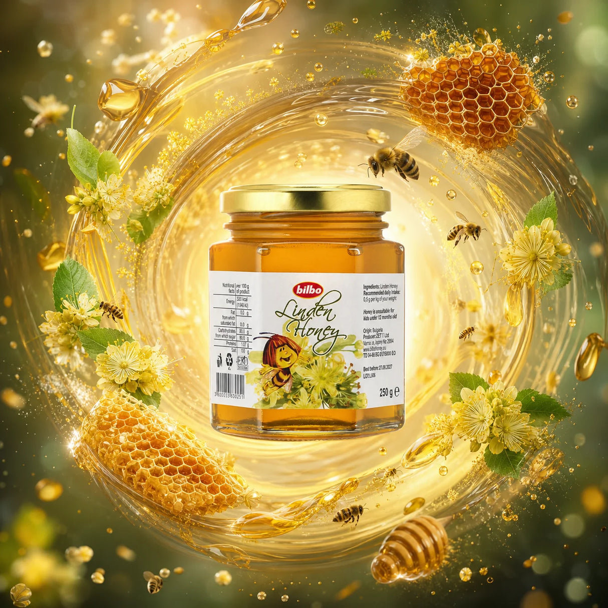 Bilbo surovi lipov med • 250 g