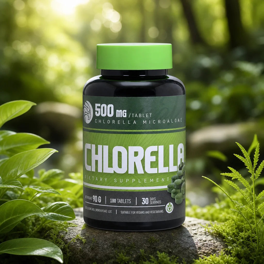 Mannavita Chlorella tablete 500 mg • 180 kos.