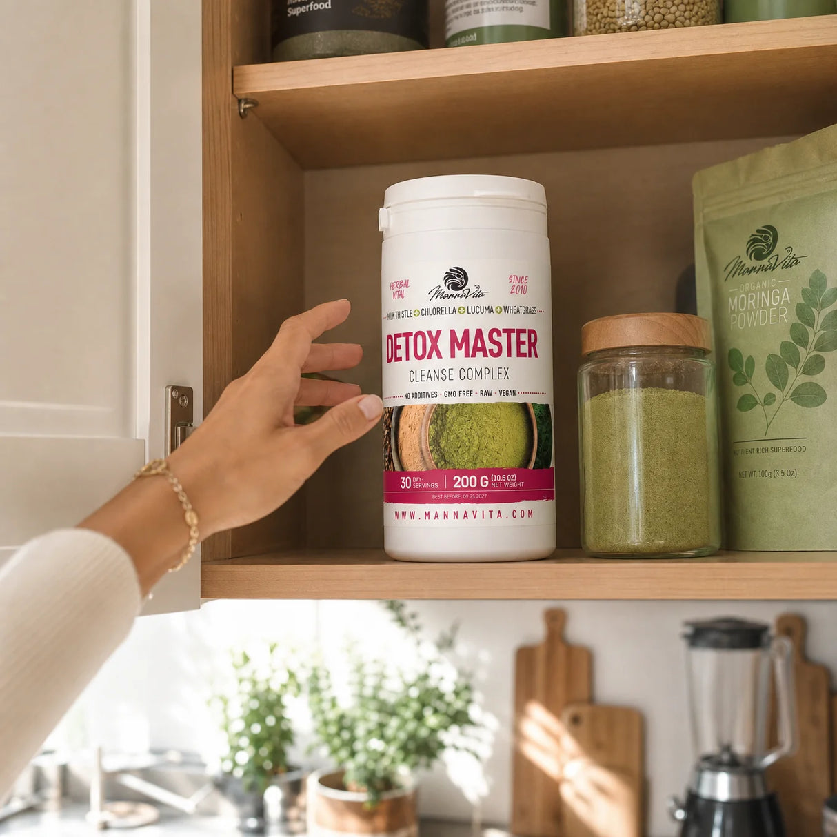 Mannavita Pegasti Badelj + Pšenična trava + Chlorella + Lucuma • 200 g