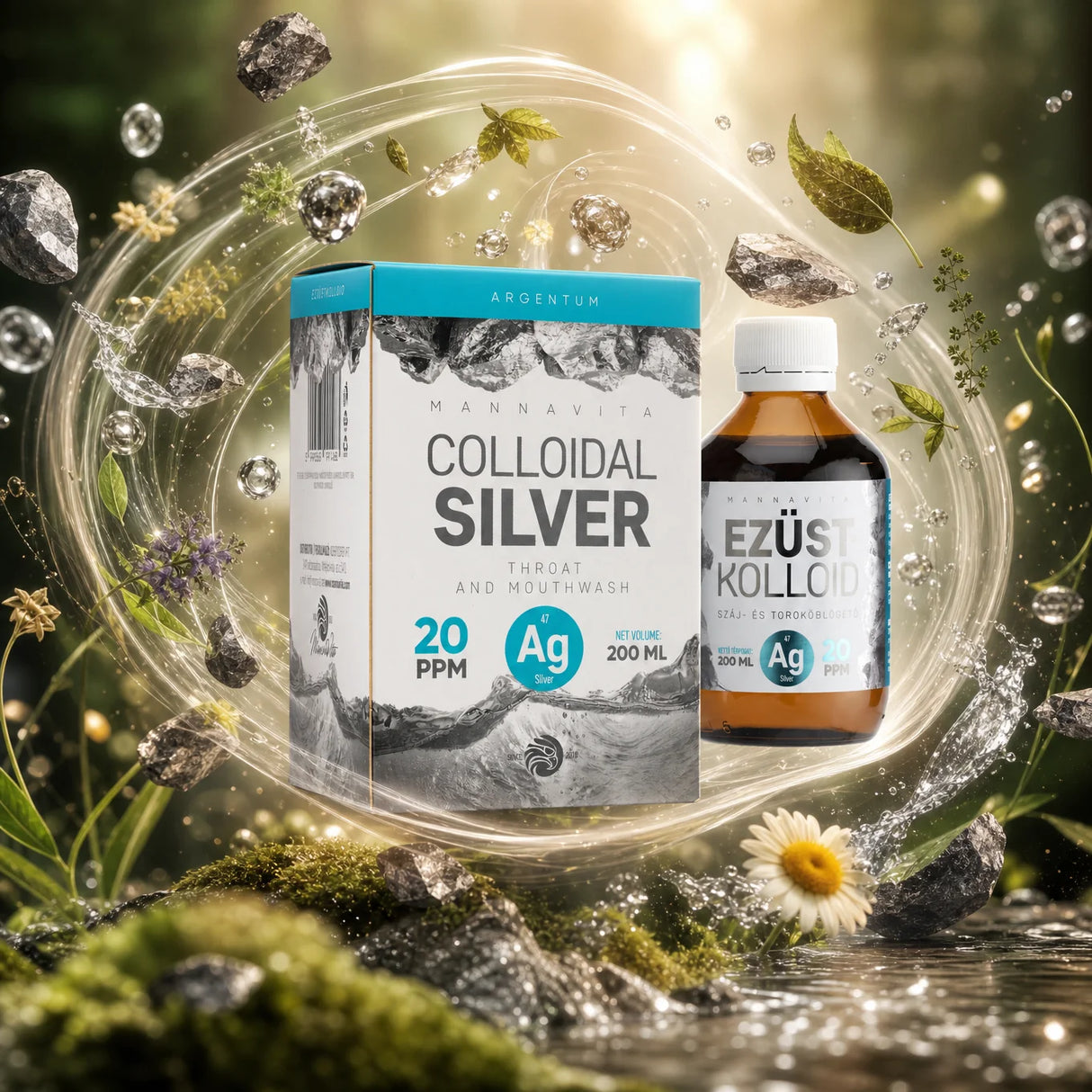Mannavita Koloidno srebro 20 PPM • 200 ml