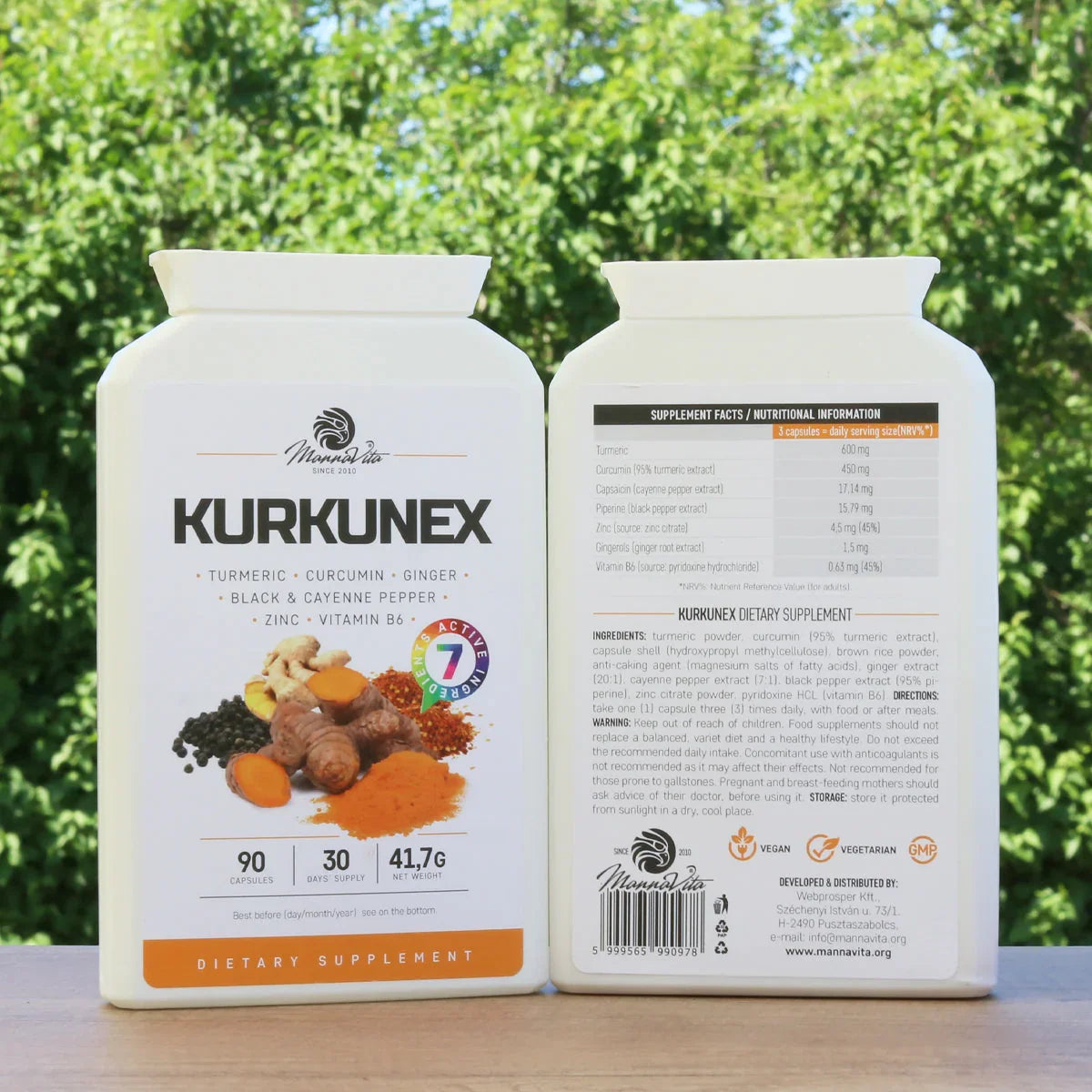 KURKUNEX turmeric extract complex • 90 capsules - Mannavita