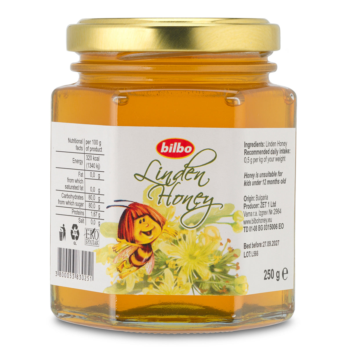 Bilbo surovi lipov med • 250 g