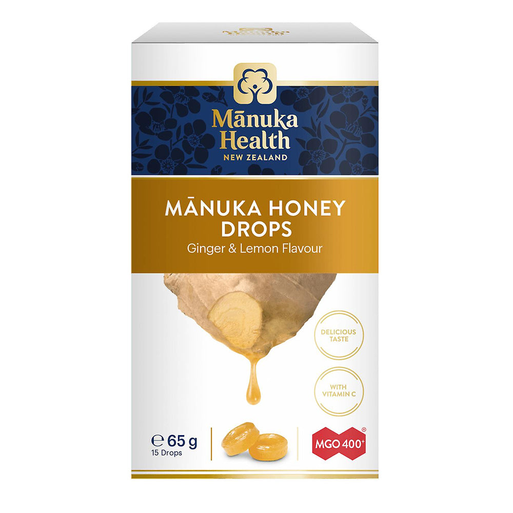 Pastile z manuka medom z naravnim ingverjem in limono • 15 kosov