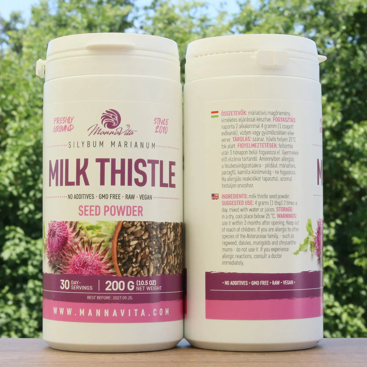 Mannavita Milk Thistle seed powder • 200 g - Mannavita