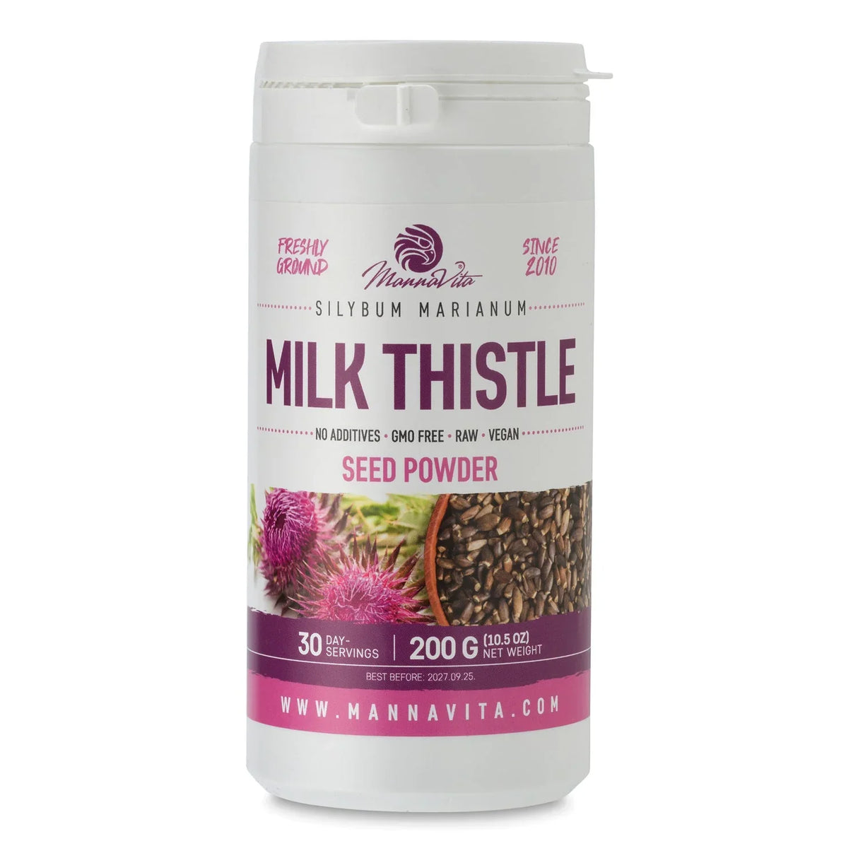 Mannavita Milk Thistle seed powder • 200 g - Mannavita