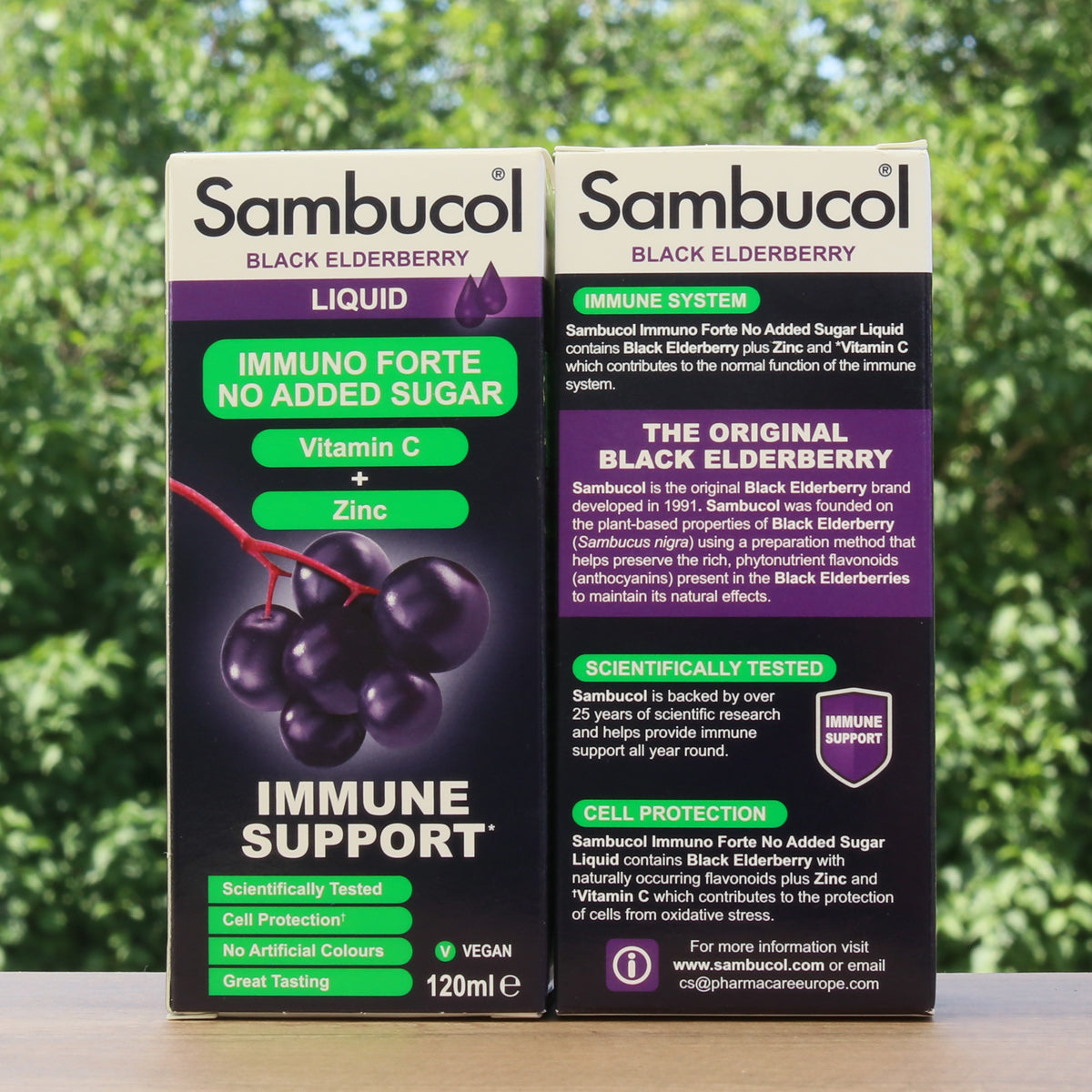 Sambucol sirup iz črnega bezga, brez sladkorja • 120 ml