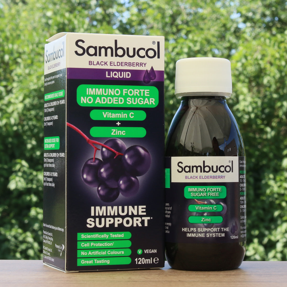 Sambucol sirup iz črnega bezga, brez sladkorja • 120 ml