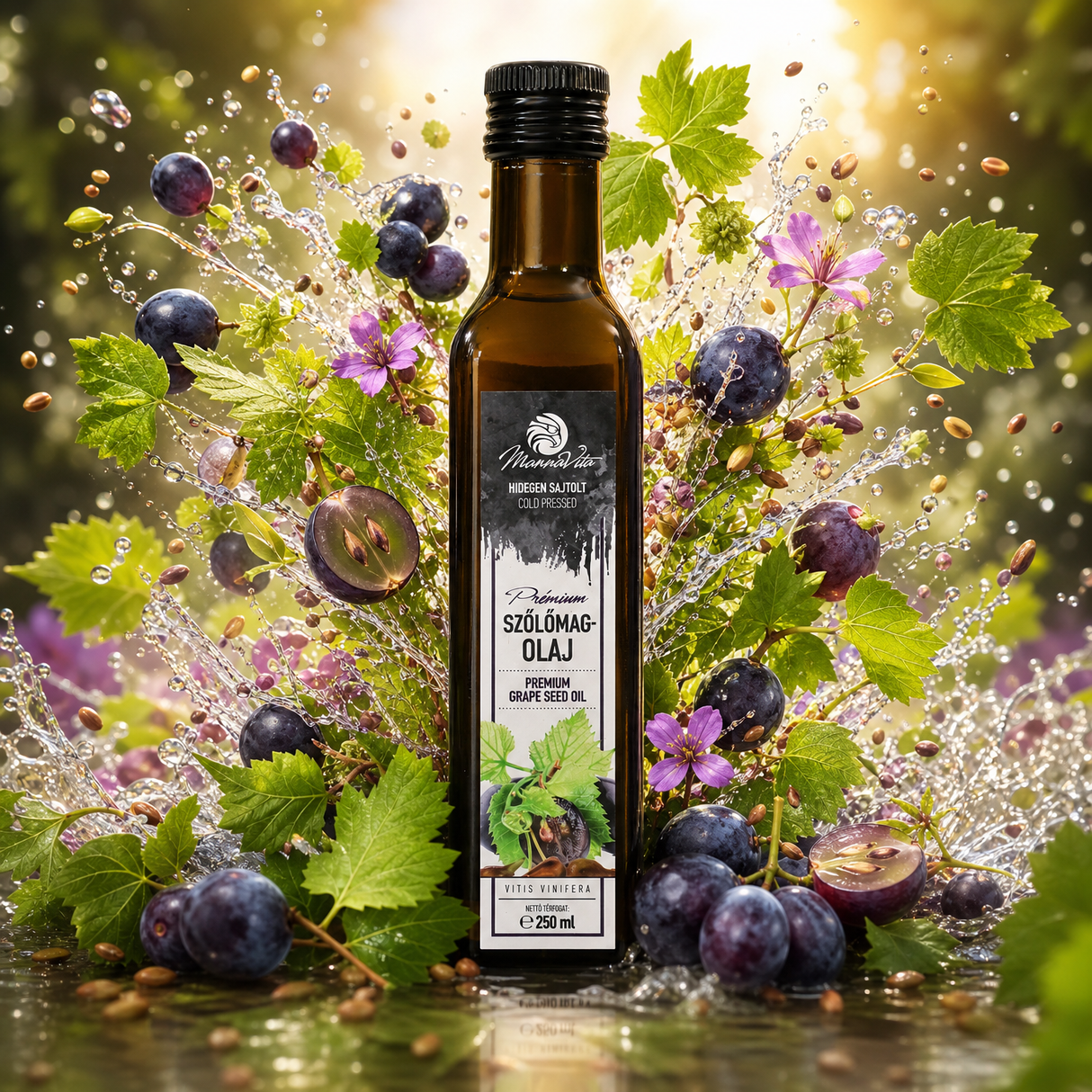 Mannavita madžarsko hladno stiskano grozdno olje • 250 ml