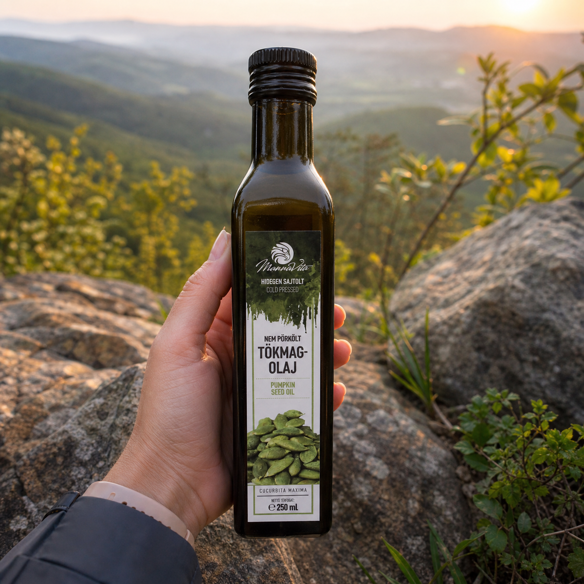Mannavita madžarsko hladno stiskano bučno olje • 250 ml