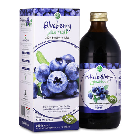 Rejuvenate Your Health Naturally with Mannavita Blueberry 100% Pure Pressed Juice 500 ml