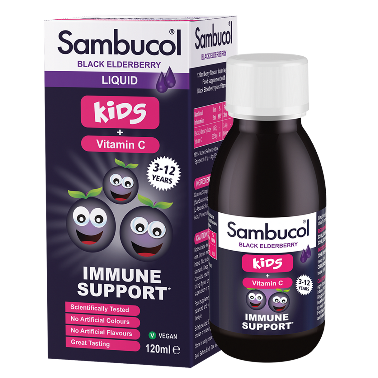 Sambucol sirup iz črnega bezga, za otroke • 120 ml