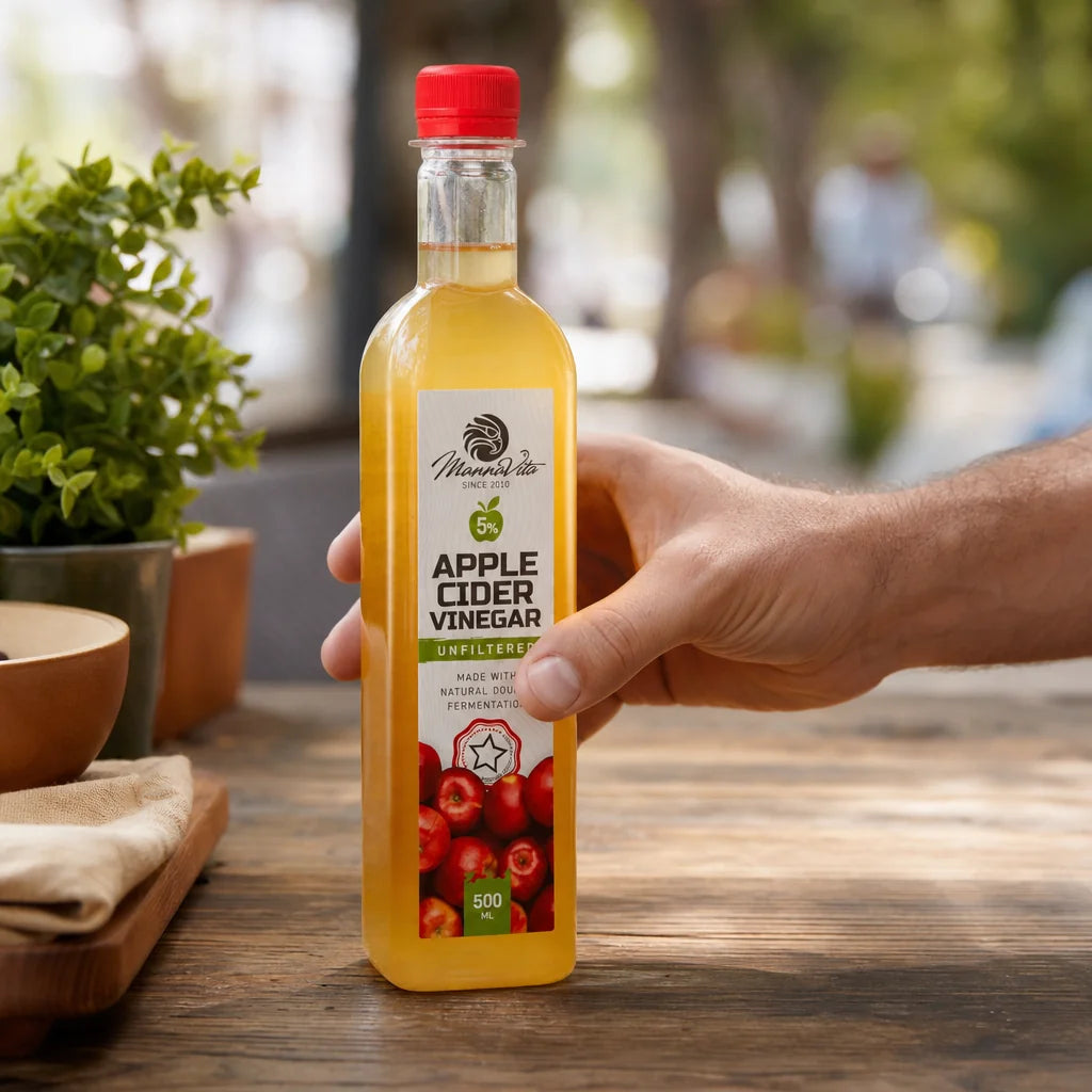 Mannavita nefiltrirani Jabolčni Kis z dvojno fermentacijo • 500 ml