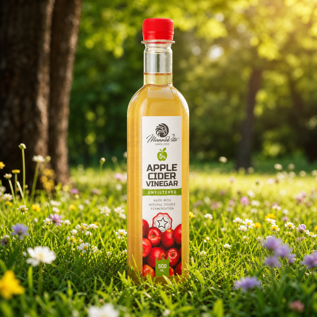 Mannavita nefiltrirani Jabolčni Kis z dvojno fermentacijo • 500 ml