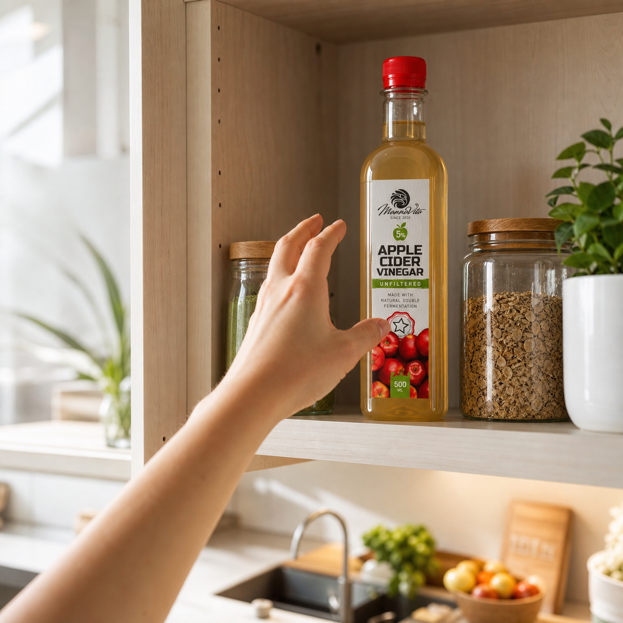 Mannavita nefiltrirani Jabolčni Kis z dvojno fermentacijo • 500 ml