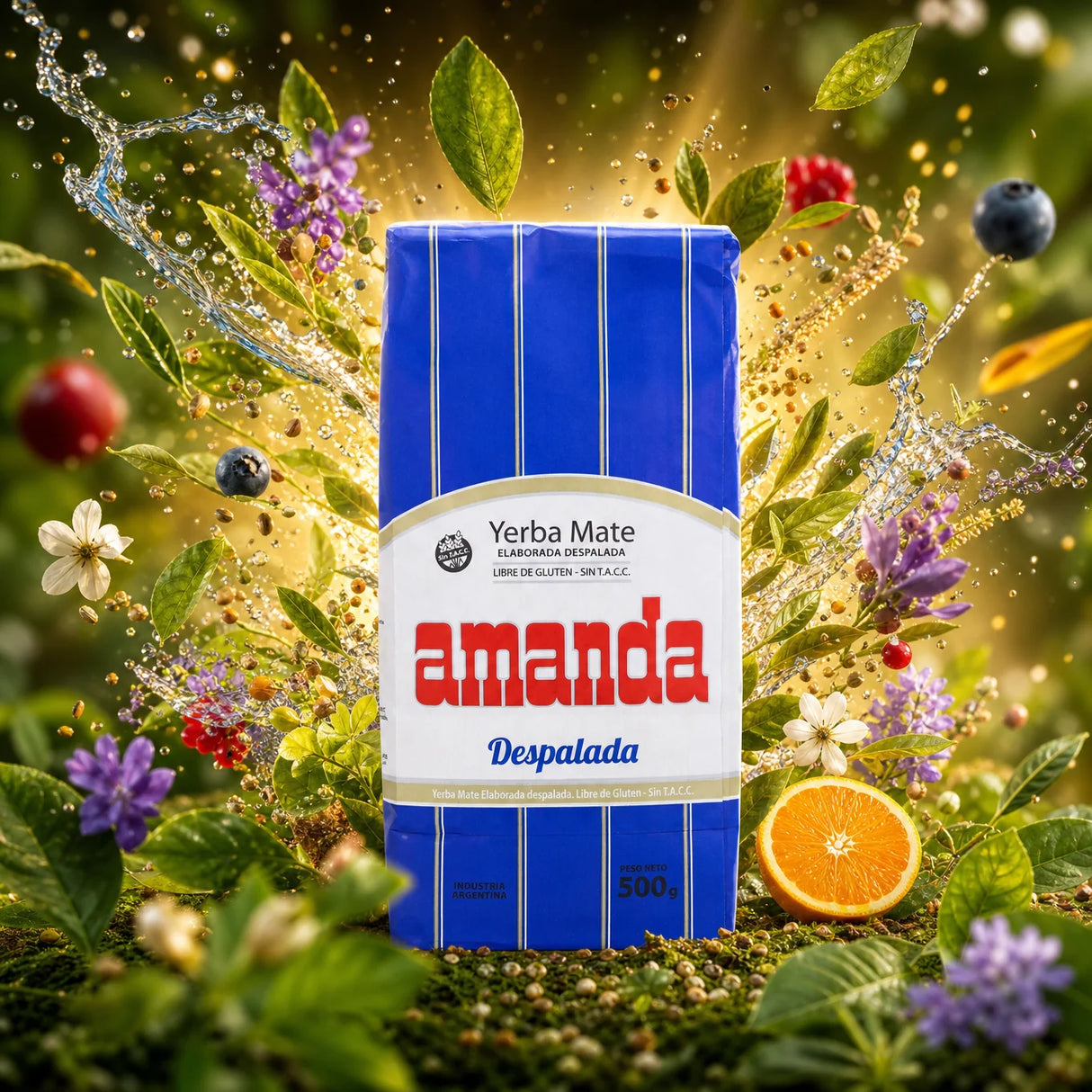 Čaj Amanda yerba mate • Brez stebel – sin palo • 500 g