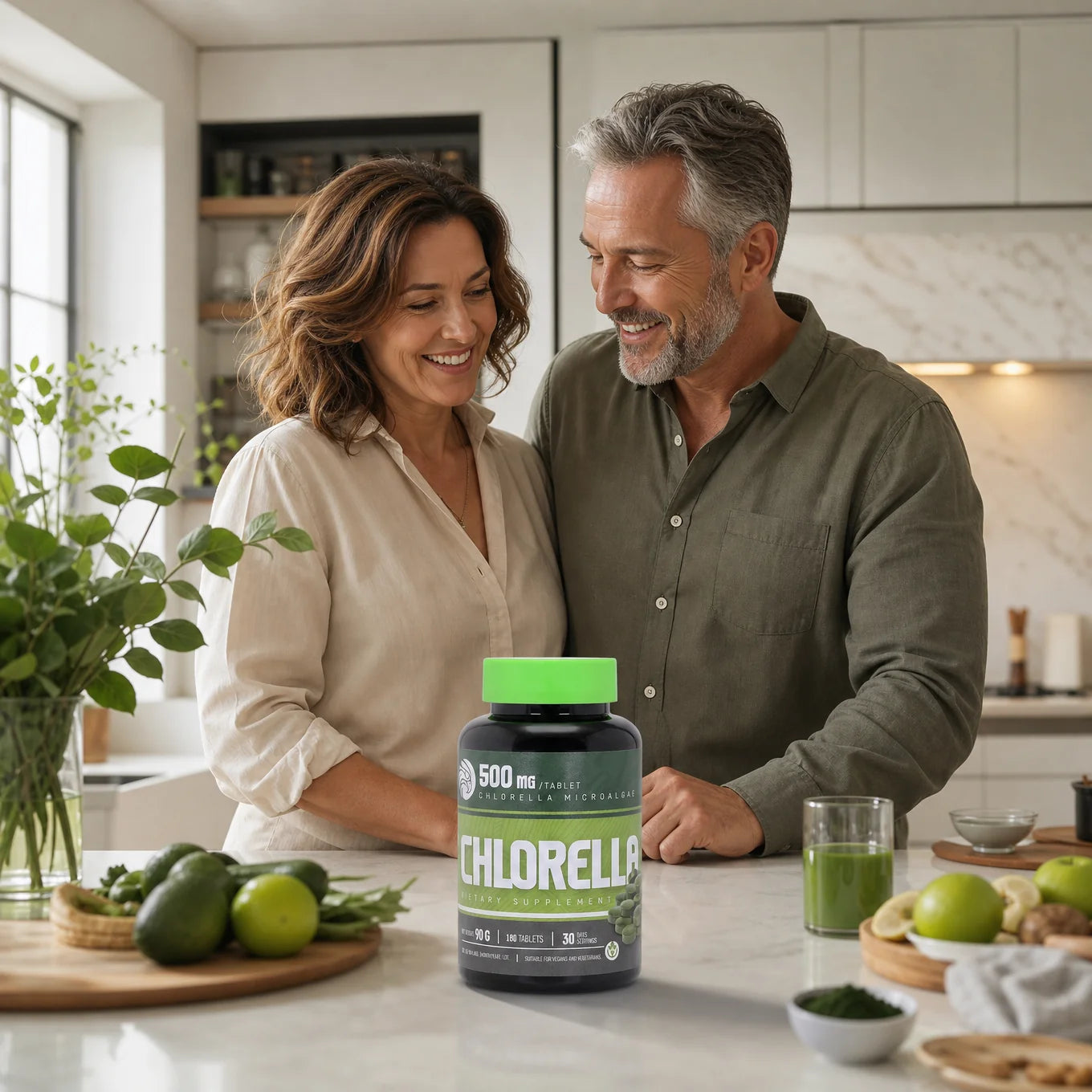 Mannavita Chlorella tablete 500 mg • 180 kos.
