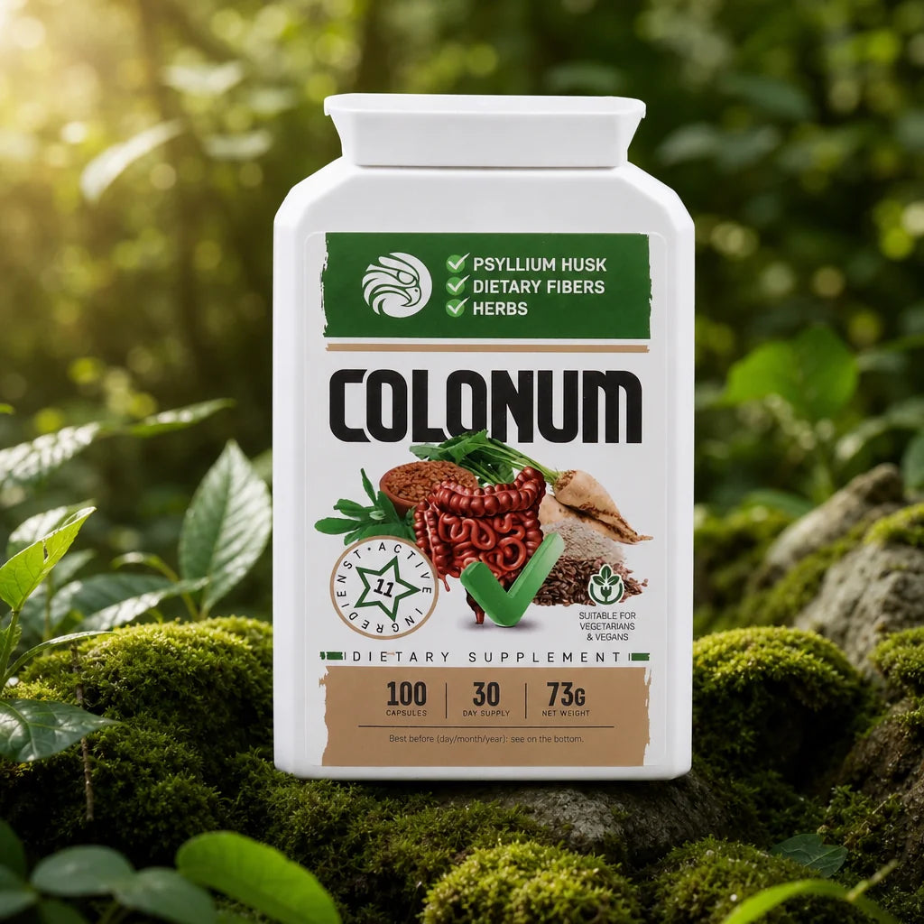 COLONUM • Kapsule za čiščenje črevesja in obnovo prebavil • 100 kapsul