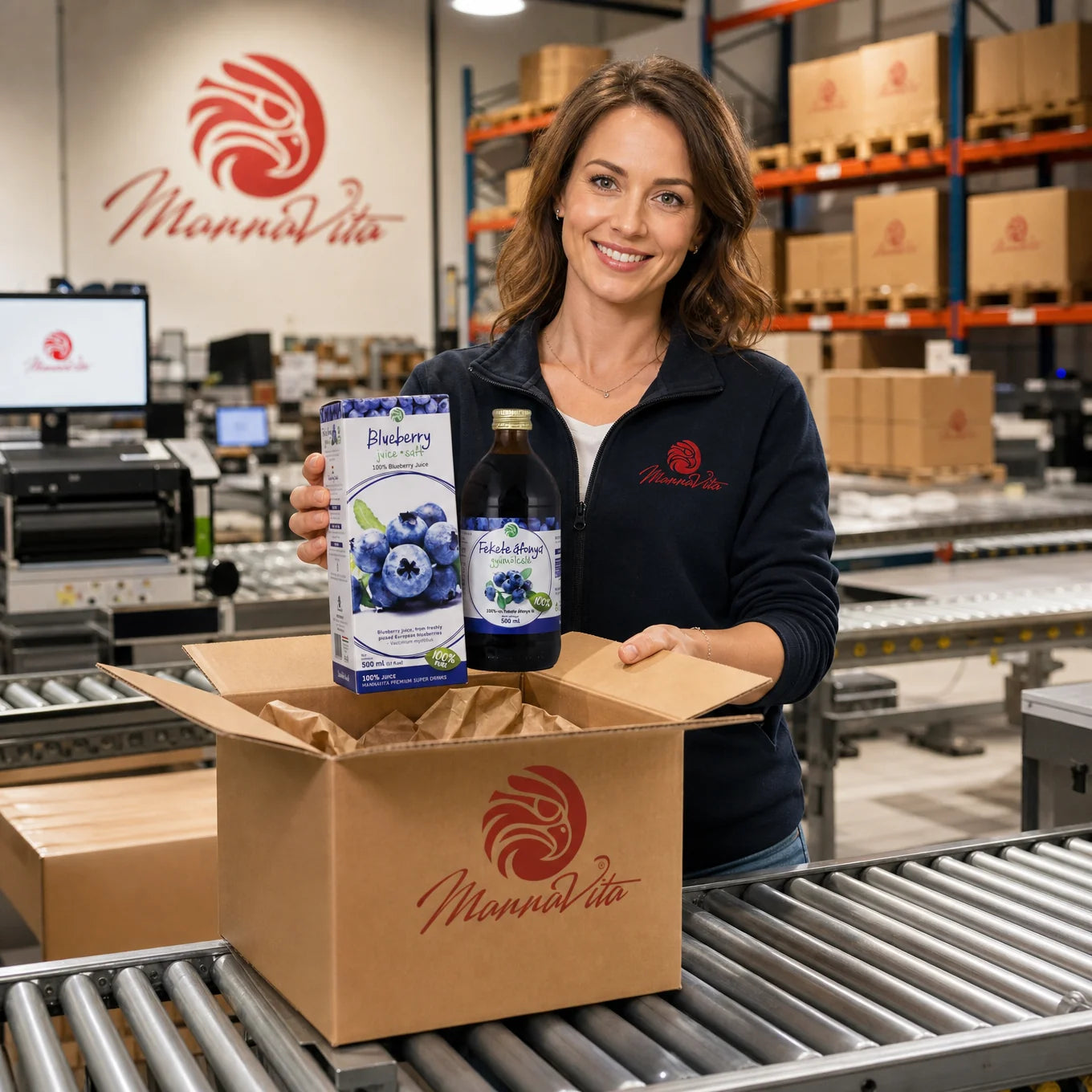 Mannavita Borovnica, 100% čisti stisnjeni sok • 500 ml