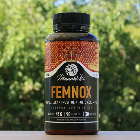 FEMNOX Matični mleček + Inozitol + Folna kislina + B12 kompleks • 90 kapsul