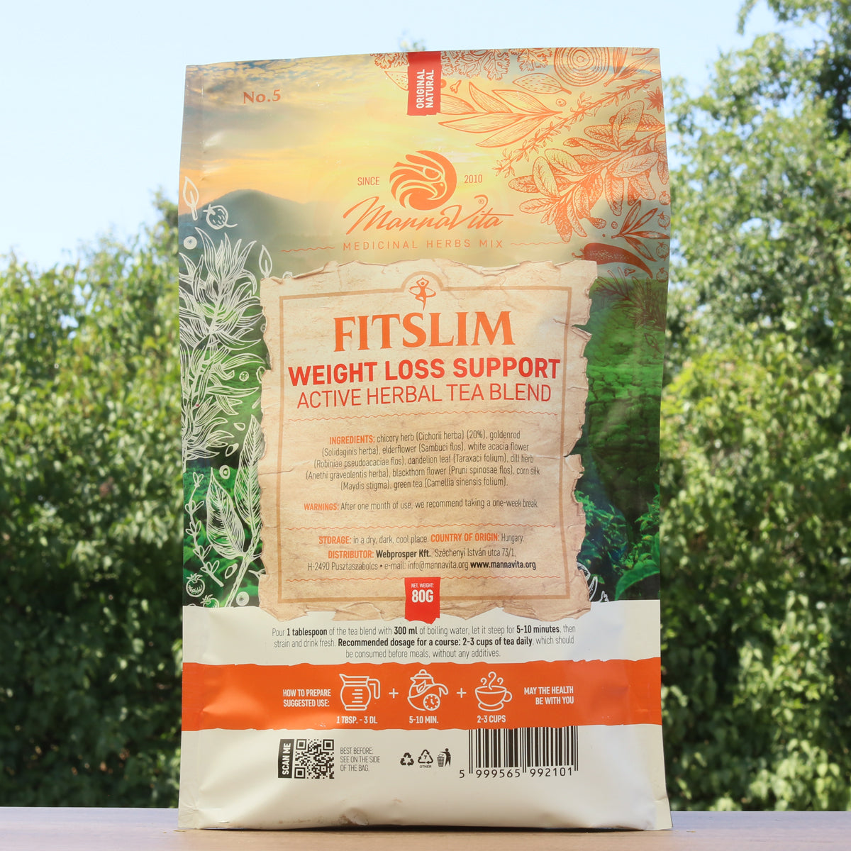 FITSLIM Aktivna zeliščna čajna mešanica za podporo hujšanju • 80g