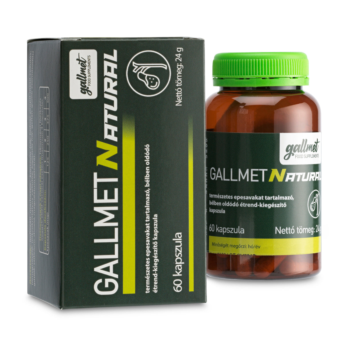 Gallmet Natural kapsule z žolčnimi kislinami • 60 kosov