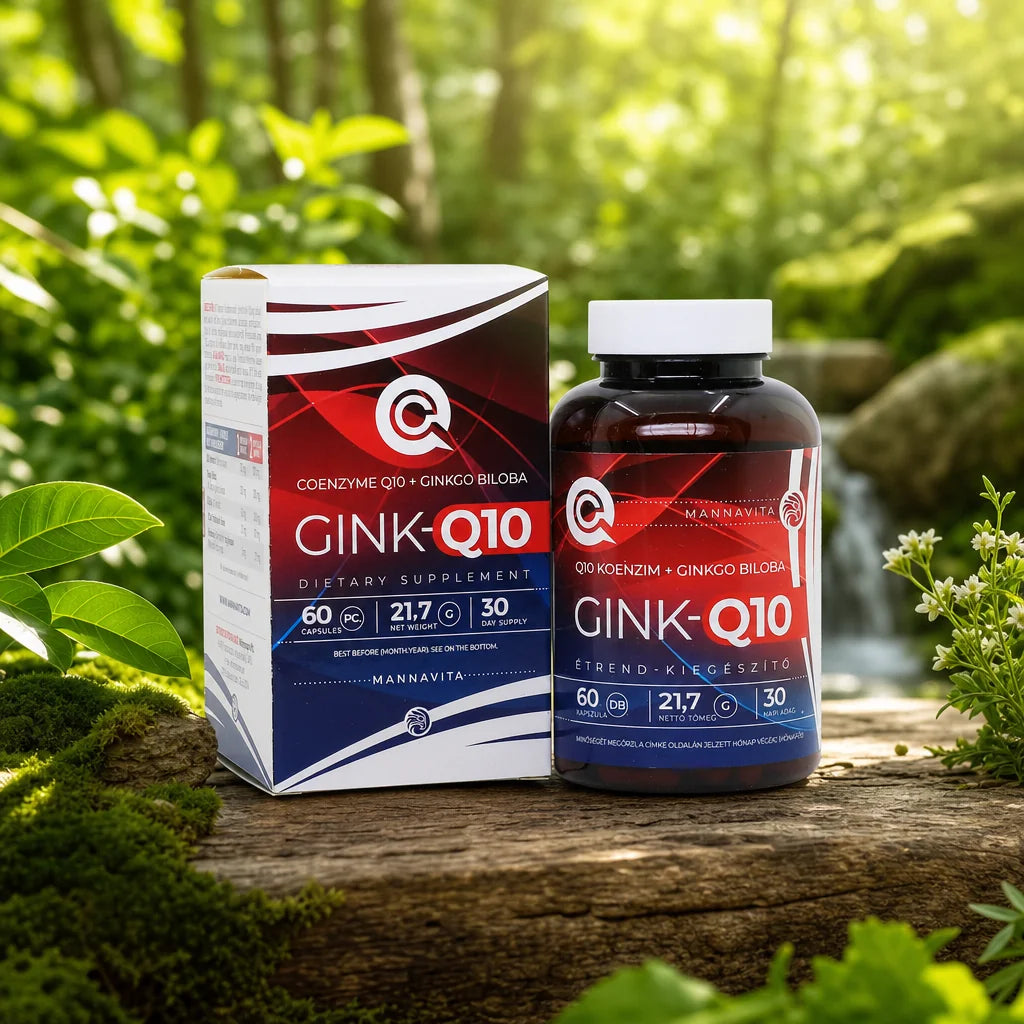 GINK-Q10 • Kompleks + Koencim q10 + Ginkgo Biloba • 60 kapsul
