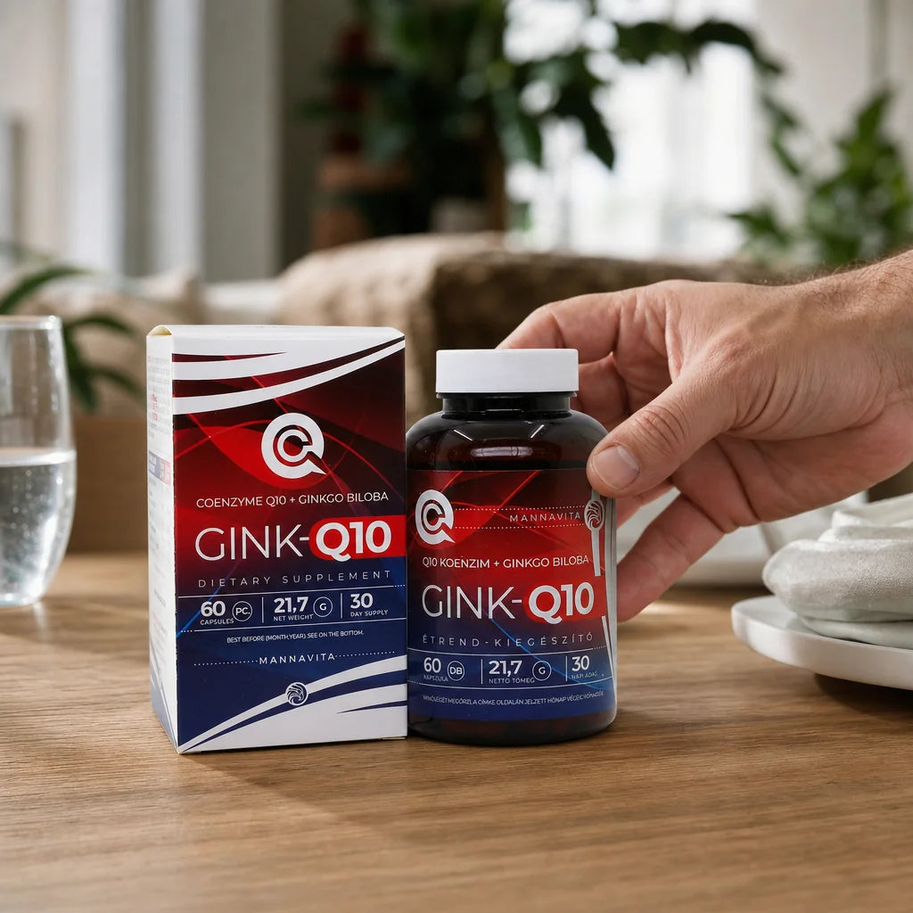 GINK-Q10 • Kompleks + Koencim q10 + Ginkgo Biloba • 60 kapsul
