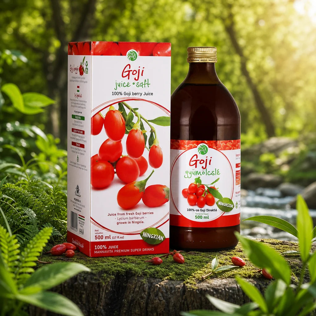 Mannavita Goji jagode, 100% čisti stisnjeni sok • 500 ml