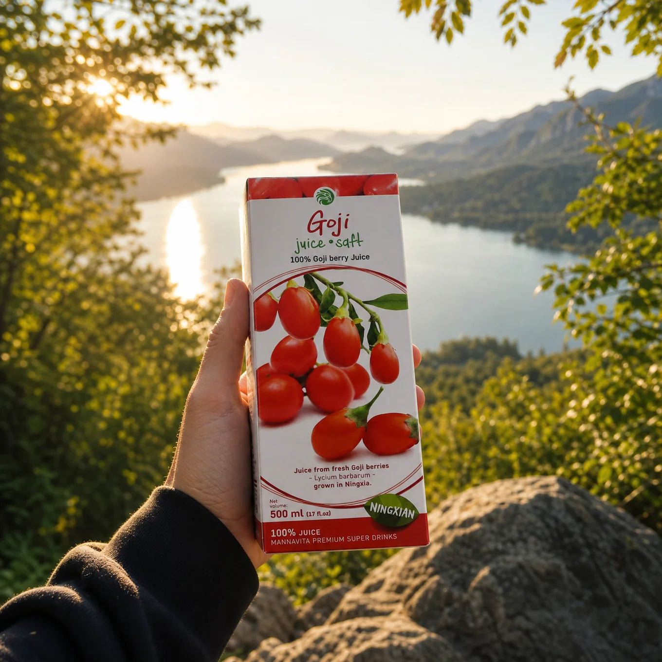 Mannavita Goji jagode, 100% čisti stisnjeni sok • 500 ml