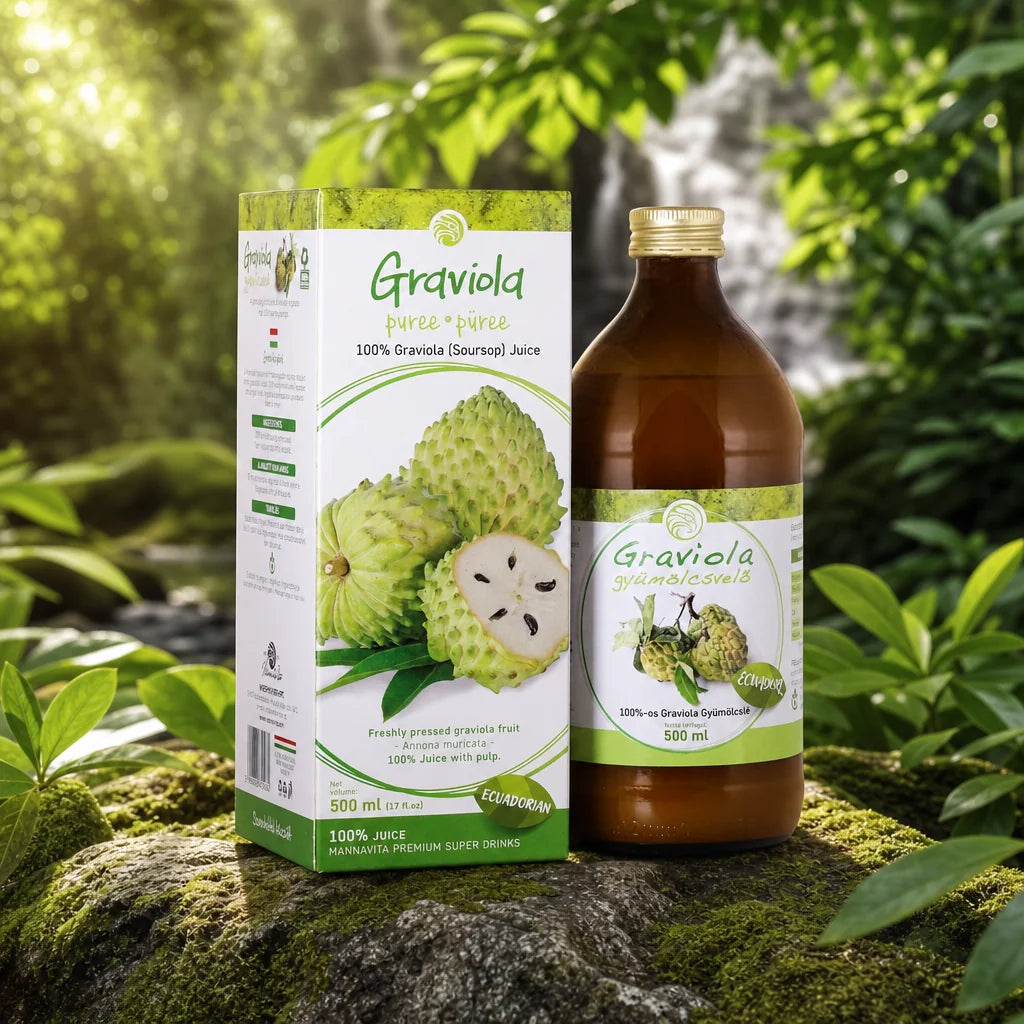 Mannavita Graviola, 100% čisti stisnjeni pire • 500 ml