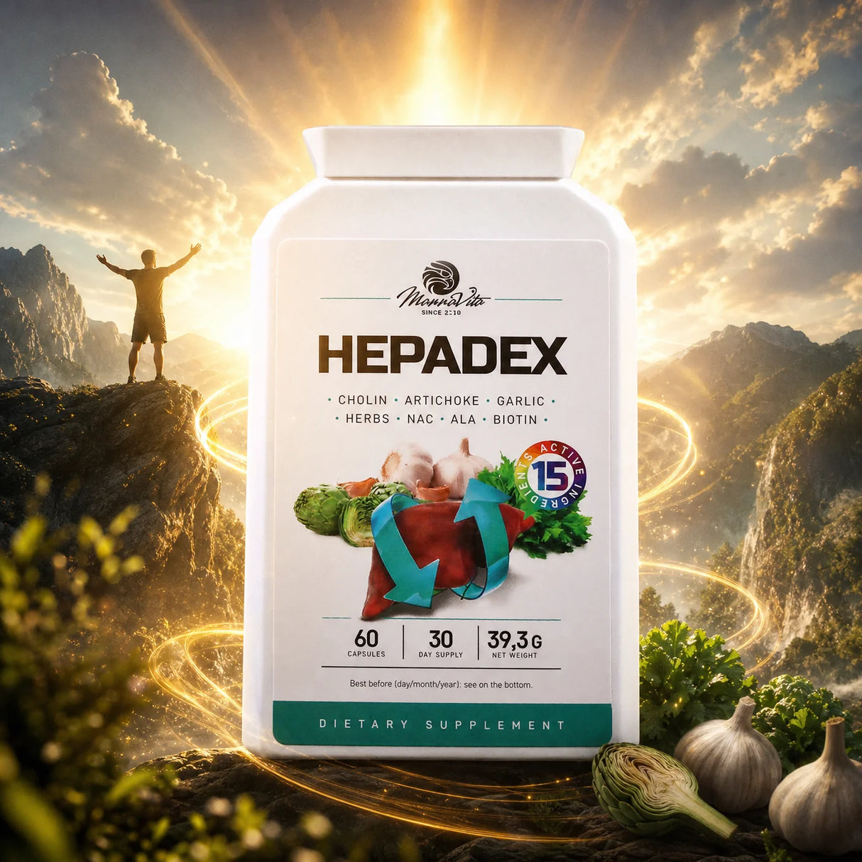 HEPADEX kompleks za regeneracijo jeter in izboljšanje zdravja jeter • 60 kapsul