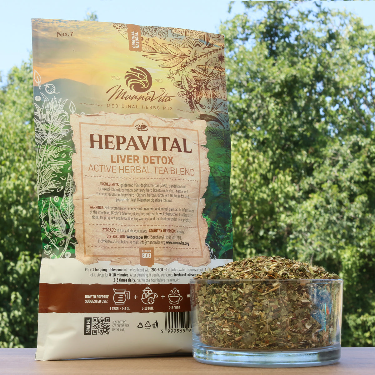 HEPAVITAL aktivna zeliščna čajna mešanica za razstrupljanje jeter • 80g