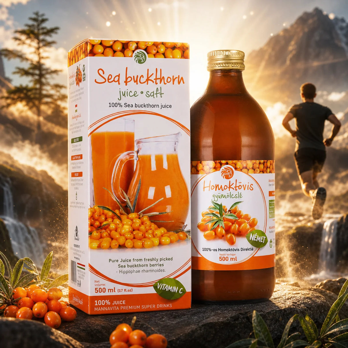 Mannavita Rakitovec, 100% čisti stisnjeni sok • 500 ml
