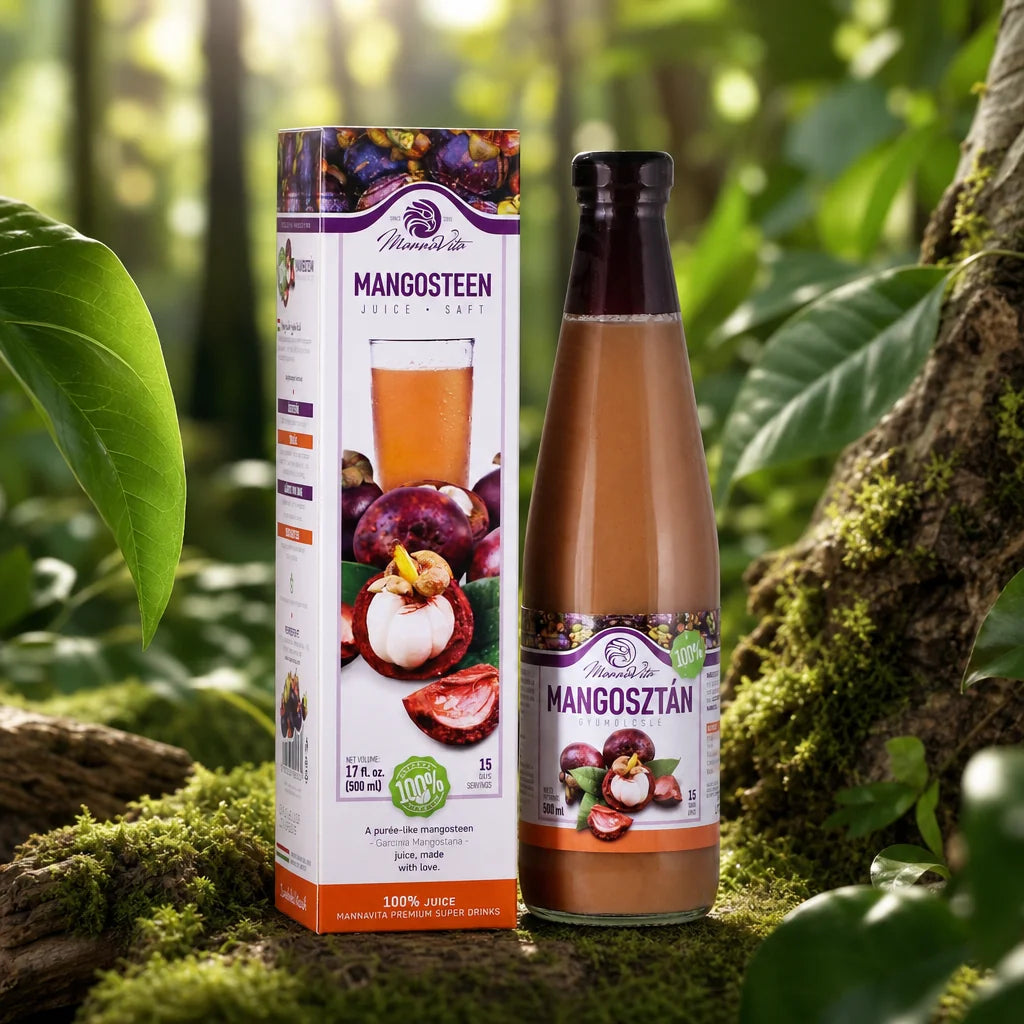 Mannavita Mangosteen, 100% čisti stisnjeni pire • 500 ml