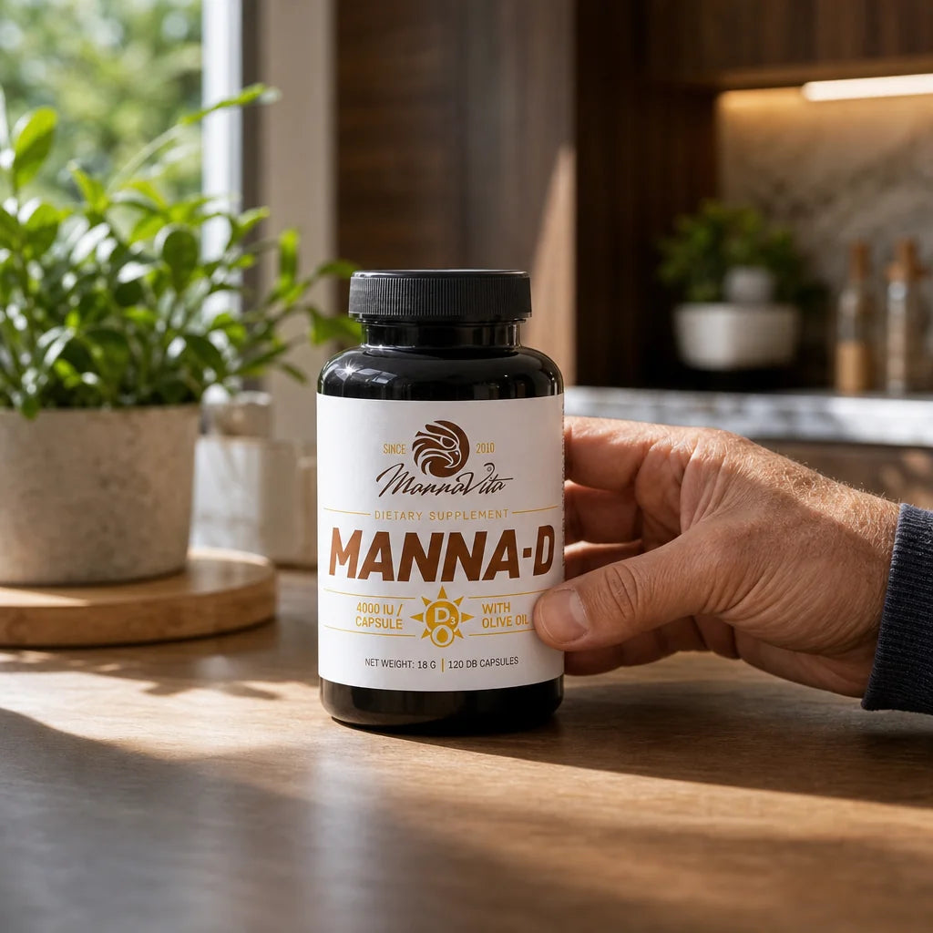 MANNA-D vitamin D3 v oljčnem olju 4000 IU • 120 kapsul