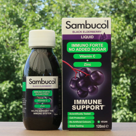Sambucol sirup iz črnega bezga, brez sladkorja • 120 ml