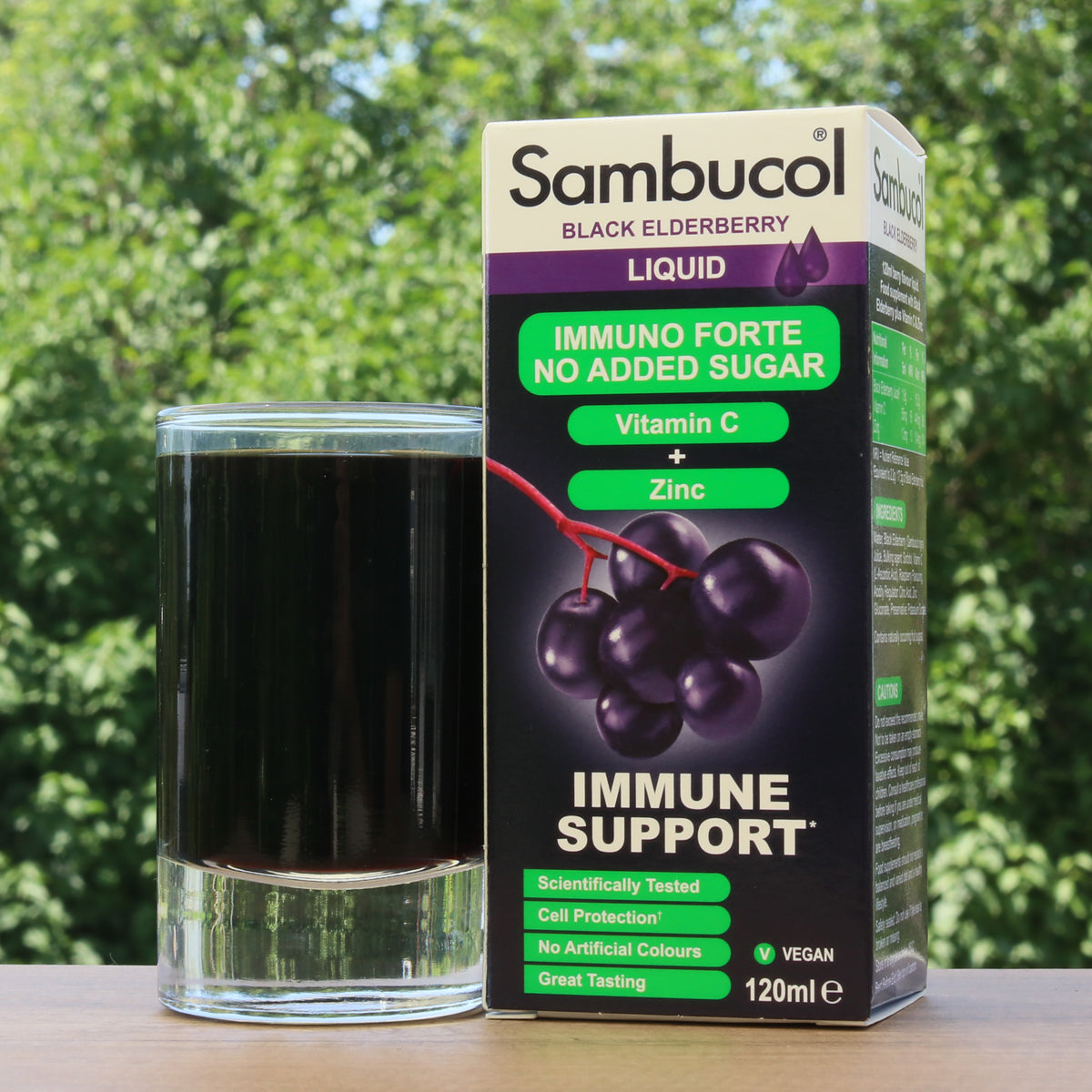 Sambucol sirup iz črnega bezga, brez sladkorja • 120 ml