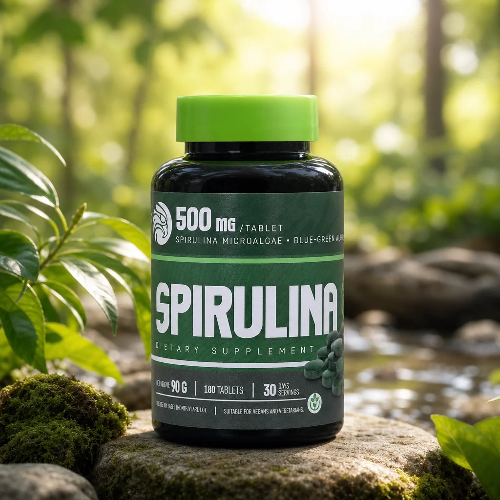Mannavita Spirulina tablete 500 mg • 180 kos.
