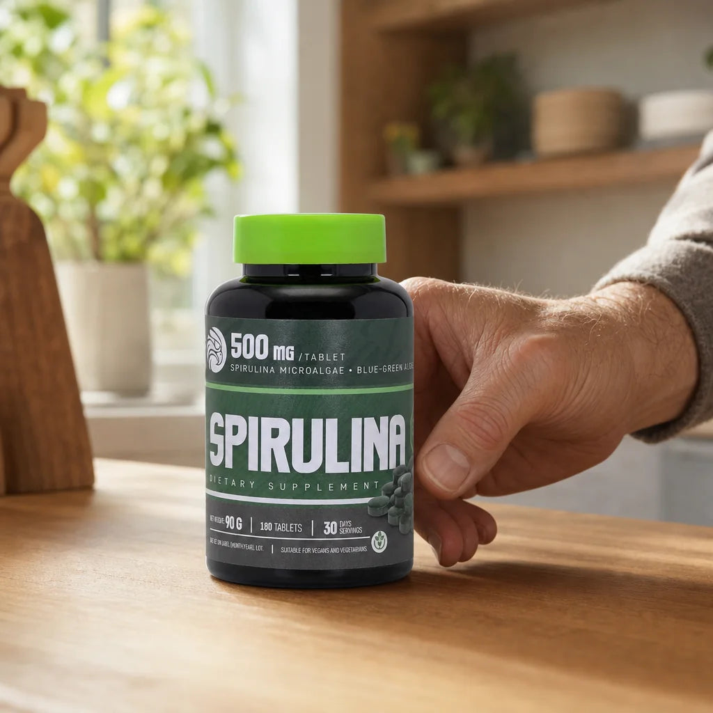 Mannavita Spirulina tablete 500 mg • 180 kos.