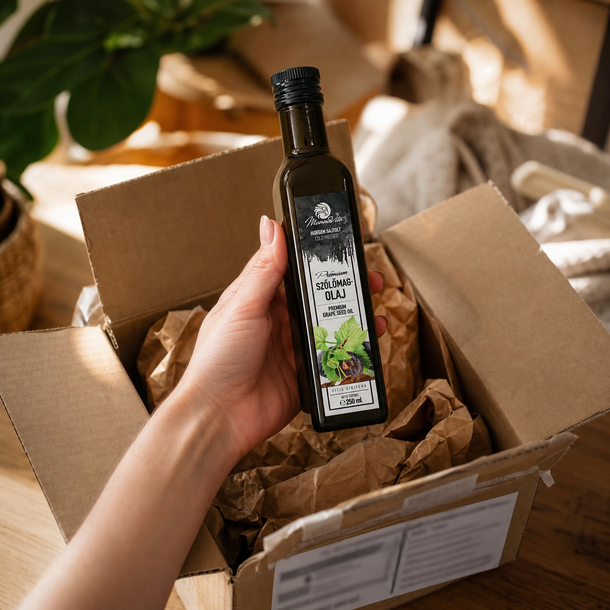 Mannavita madžarsko hladno stiskano grozdno olje • 250 ml