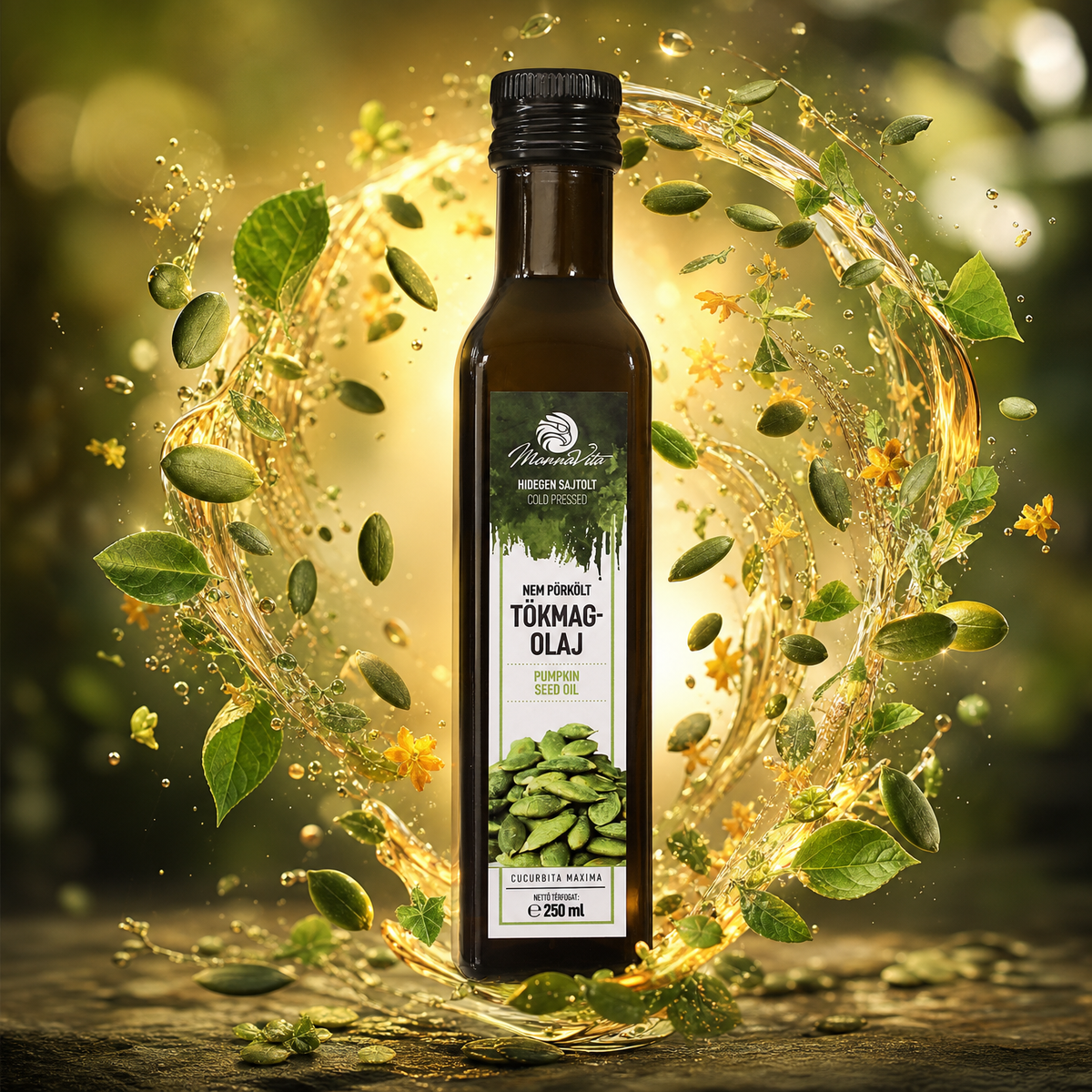 Mannavita madžarsko hladno stiskano bučno olje • 250 ml