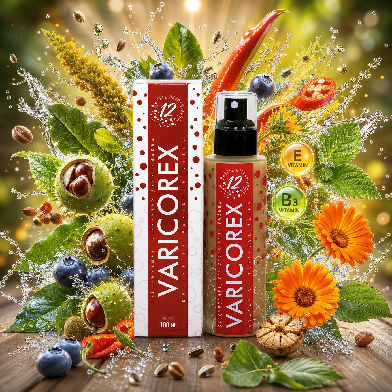 VARICOREX pršilo za Lajšanje Krčnih žil • 100 ml