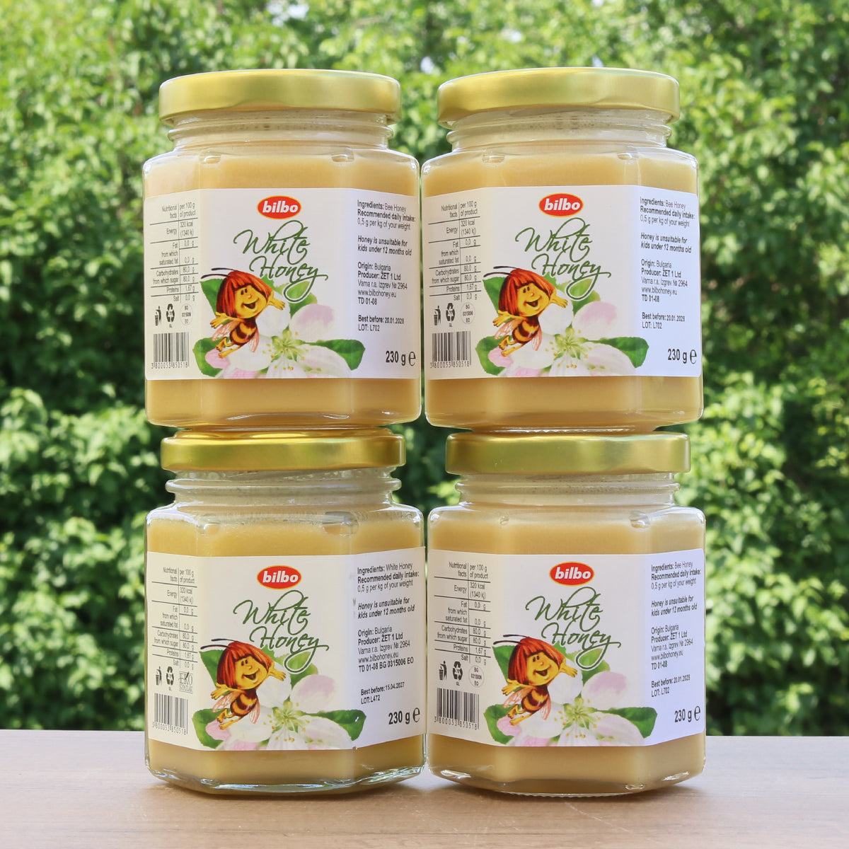 Bilbo surovi beli med • 230 g