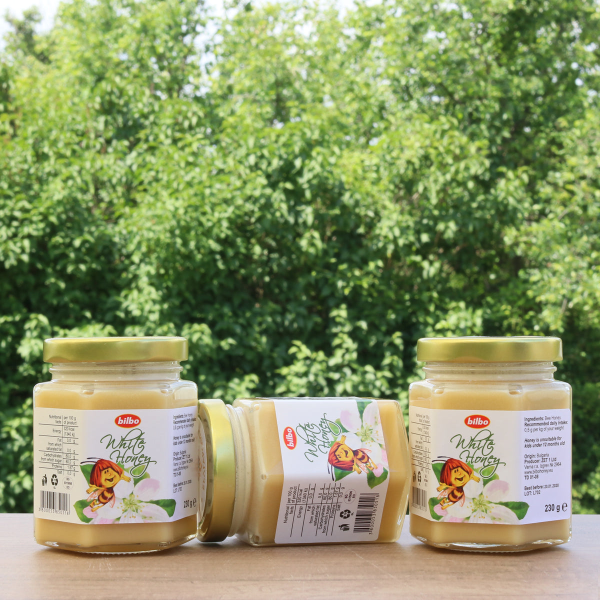 Bilbo surovi beli med • 230 g
